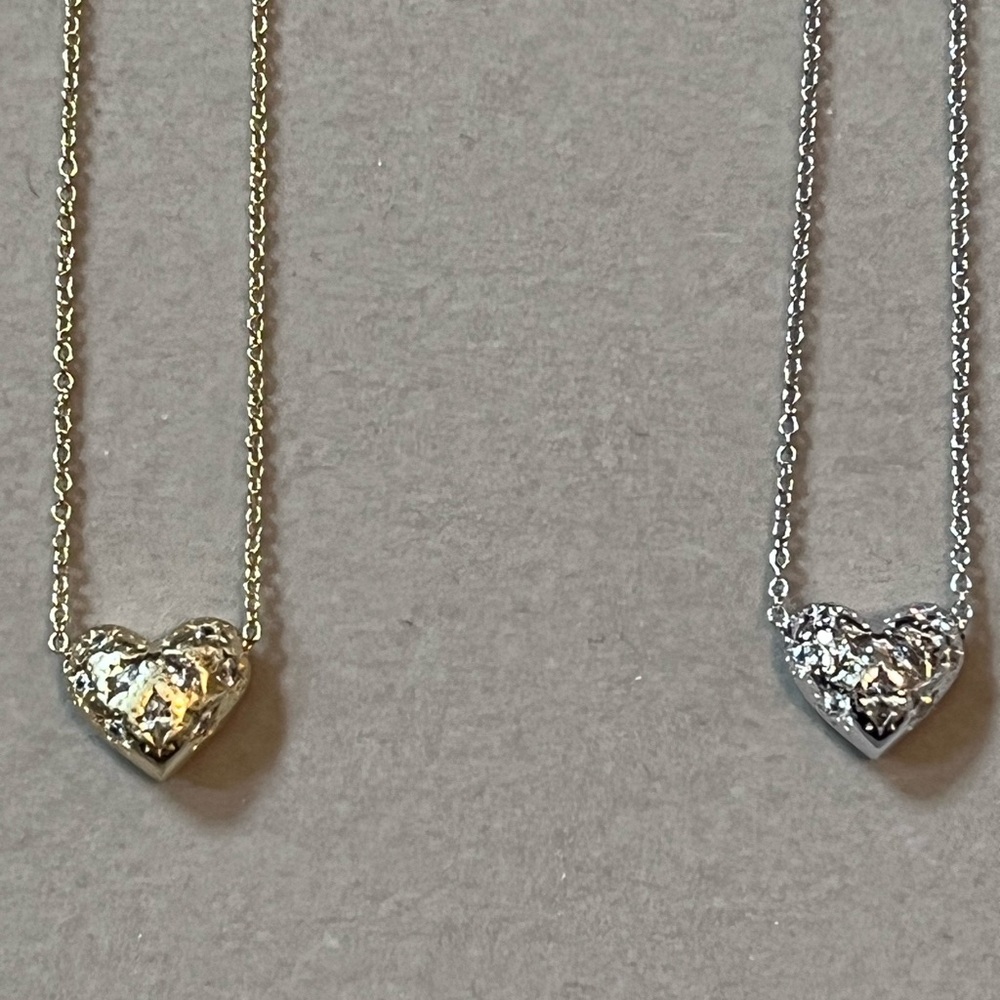 Kendra Scott Holland Heart Necklaces Gold and Silver